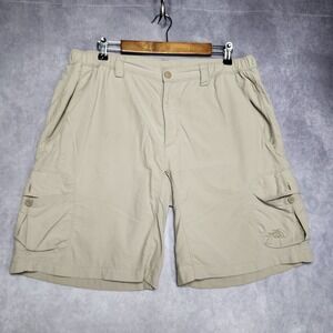 The North Face Mens Convertible Cargo Hiking Shorts size 36 Nylon Tan Pockets